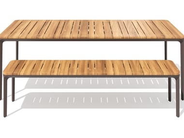 SLIM - Wooden garden bench by Sovet Italia