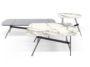 SLOT - Marble coffee table by Bonaldo