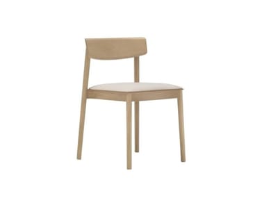 SMART SI0611 - Stackable beech chair with integrated cushion by Andreu World