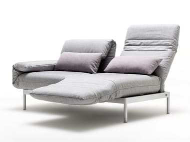 ROLF BENZ 380 PLURA - Fabric sofa with chaise longue by Rolf Benz