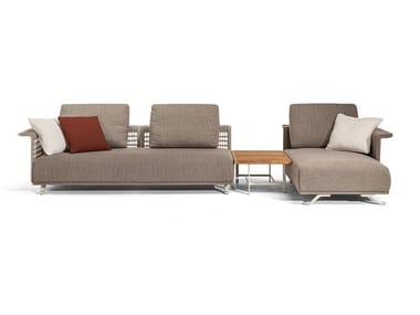 SOLARIA - Sectional fabric garden sofa with removable cover by Poltrona Frau