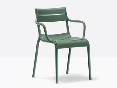 SOUVENIR 555 - Polypropylene garden chair with armrests by Pedrali