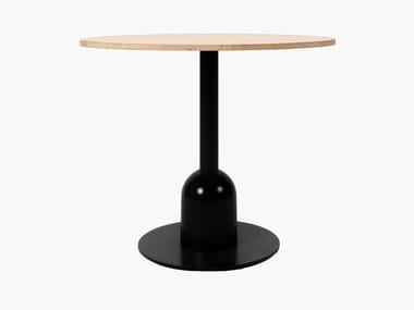 SPHERA - Round steel and wood table by Vincent Sheppard