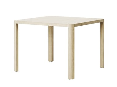 1140 - Square solid wood dining table by Thonet