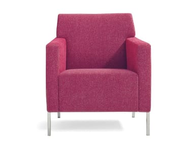 STEEL - Fabric easy chair with armrests by Moroso