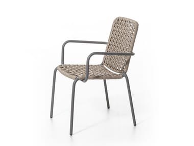 STRAW 24 - Garden chair with armrests by Gervasoni