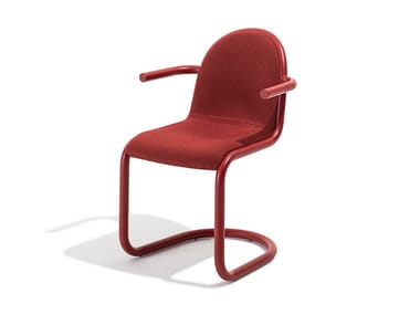 STRONG - Cantilever steel chair with armrests by Desalto