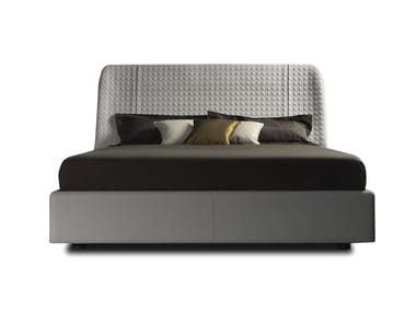 SWAN - Leather storage bed by Reflex