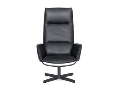 DS-344 - Swivel high-back leather armchair with 4-spoke base by de Sede