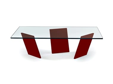 TANGO - Rectangular glass coffee table by Reflex