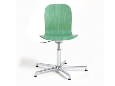 TATE COLOR - Height-adjustable beech reception chair by Cappellini