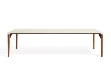 TAVOLO '95 - Rectangular stone garden table by DE PADOVA