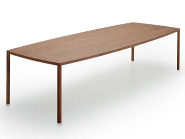 TENSE CURVE - Rectangular oak table by MDF Italia