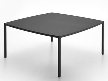 TENSE CURVE - Square reconstructed stone table by MDF Italia