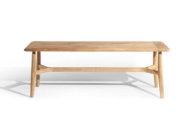 THE SECRET GARDEN - Rectangular teak garden table by Poltrona Frau