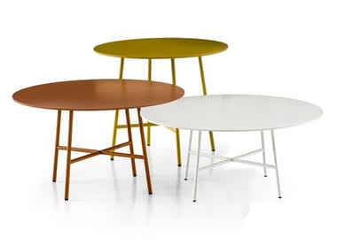 TIA MARIA - Round MDF and steel coffee table by Moroso