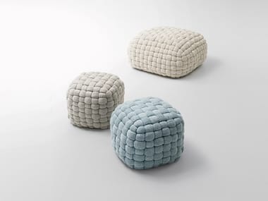 TOBIT - Fabric pouf with removable lining by Paola Lenti