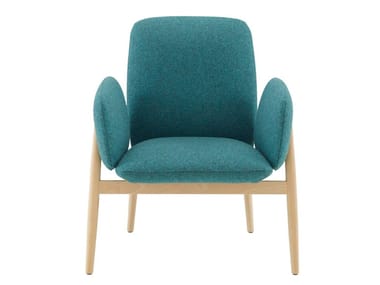 TORII - Fabric easy chair with armrests by Ligne Roset