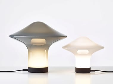 TROTTOLA - LED opal glass table lamp with Dimmer by Brokis