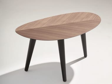 TWEED MINI SMALL - Oval wooden coffee table by Zanotta