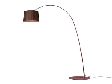 TWIGGY - LED rosewood arc lamp by Foscarini