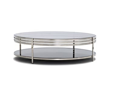 ULA - Low glossy steel coffee table by Arketipo