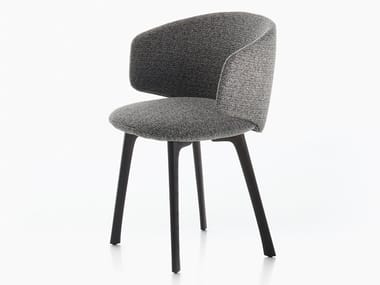 UNIVERSAL COLLECTION - Upholstered fabric chair with armrests by MDF Italia