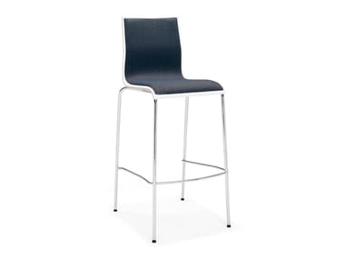 NOA BARSTOOL - Upholstered melamine barstool with footrest by Casala