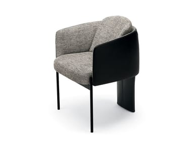 VIRGIN - Upholstered fabric chair with armrests by Misuraemme