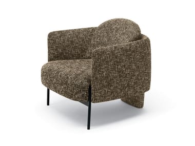 VIRGIN - Fabric easy chair with armrests by Misuraemme