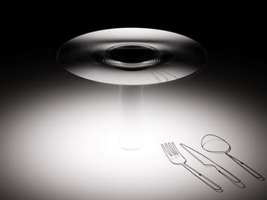 VIS A VIS - LED rechargeable glass table lamp by Davide Groppi