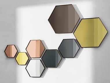 VISUAL HEXAGONAL - Wall-mounted mirror by Sovet Italia