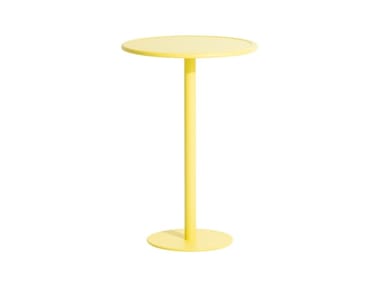 WEEK-END - Round powder coated aluminium high table by Petite Friture