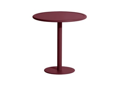 WEEK-END - Round powder coated aluminium garden table by Petite Friture