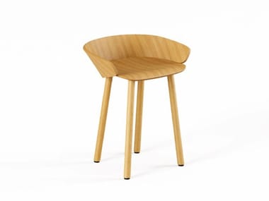 KARL - Low wooden stool by Frezza