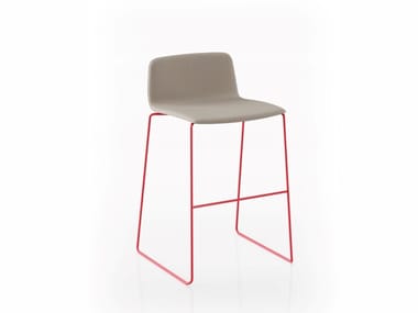 YO - High sled base fabric stool with footrest by Frezza