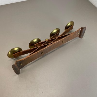 Hagenauer Brutalist Copper and Brass Candleholder, Austria, 1950s-QZ-1373982