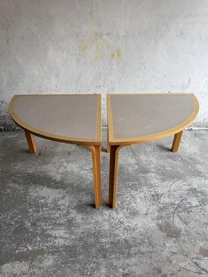 Half Light Gray Dining Table by Magnus Olesen for Rud Thygesen & Johnny Sorensen, Denmark, 1970s, Set of 2-PDG-2016851