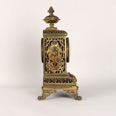 Half Xix Century Gilded Bronze Eclectic Table Clock-VMM-1713222