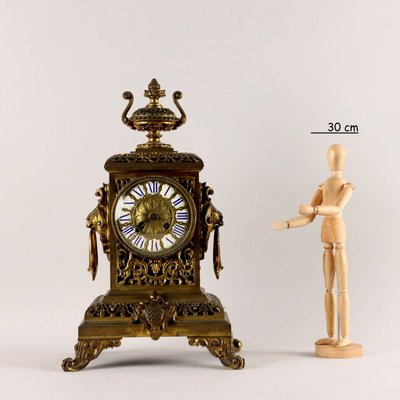 Half Xix Century Gilded Bronze Eclectic Table Clock-VMM-1713222