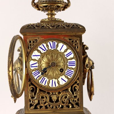 Half Xix Century Gilded Bronze Eclectic Table Clock-VMM-1713222