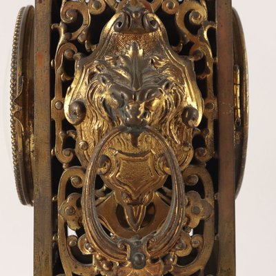 Half Xix Century Gilded Bronze Eclectic Table Clock-VMM-1713222