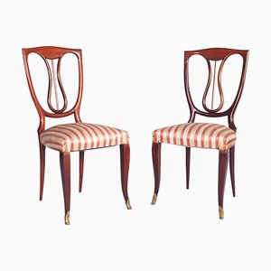 Hall Chairs in Mahogany Attributed to Melchiorre Bega, 1940s, Set of 2-NJV-1264286