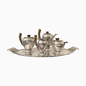 Hallmarked Art Deco Silver Plated Service Set from Durousseau & Raynaud, France-FGA-1001135