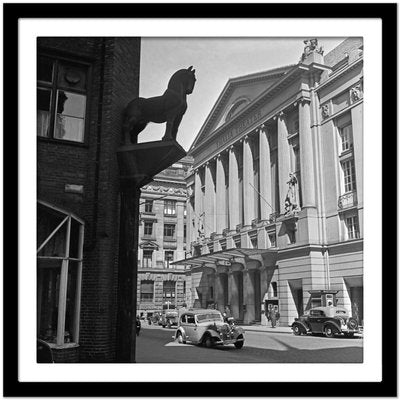 Hamburg Thalia Theatre Cars and Horse Sculpture, Germany 1938, Printed 2021-DYV-992049