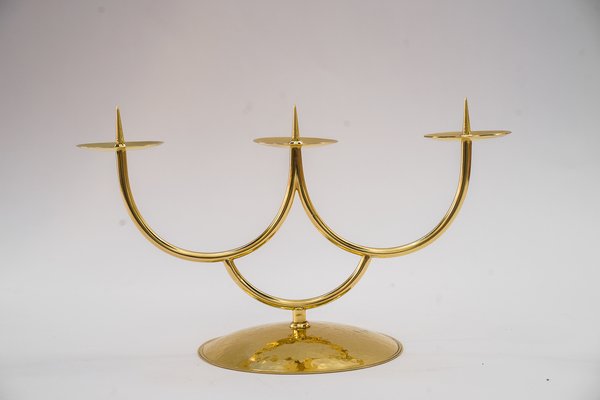 Hammered Brass Candle Holder, Vienna, 1950s-SPD-1751792