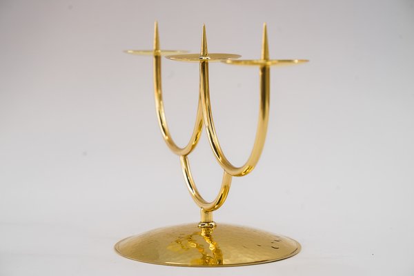 Hammered Brass Candle Holder, Vienna, 1950s-SPD-1751792