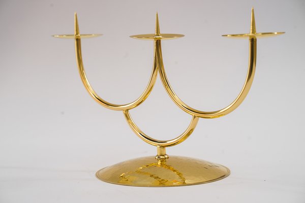 Hammered Brass Candle Holder, Vienna, 1950s-SPD-1751792