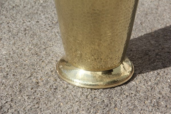 Hammered Brass Umbrella Stand, 1970s-EH-583024