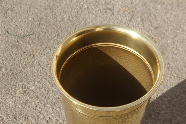 Hammered Brass Umbrella Stand, 1970s-EH-583024